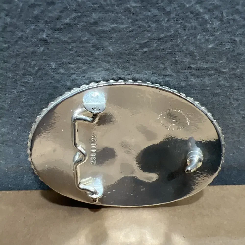 Montana Silversmiths Buffalo Bull Skull Feather Buckle Cowboy Western Buckle